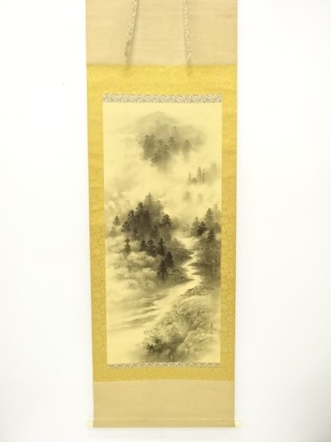 JAPANESE COLLECTIBLE / HANGING SCROLL BY TOKO / INK / LANDSCAPE / HAND